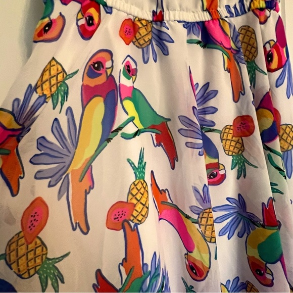 H&M Tropical Kids Dress with Colorful Bird Print Girls Size 10 - Picture 7 of 10